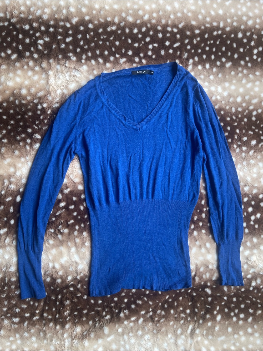 George cobalt blue cinched waist sweater